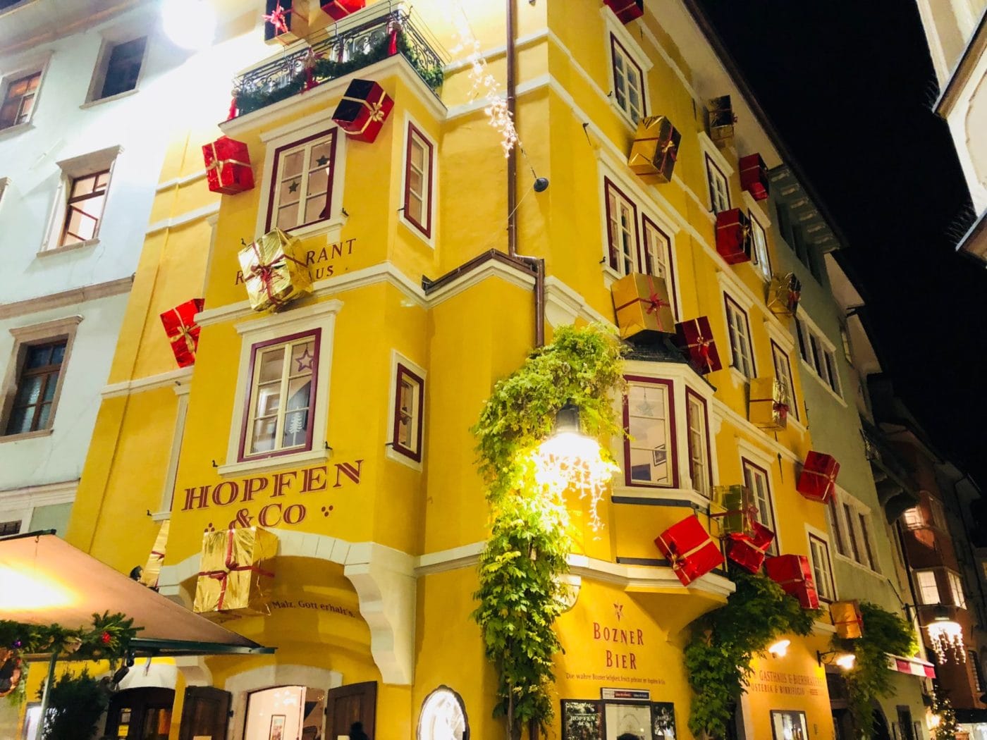 The decorations in Bolzano city center