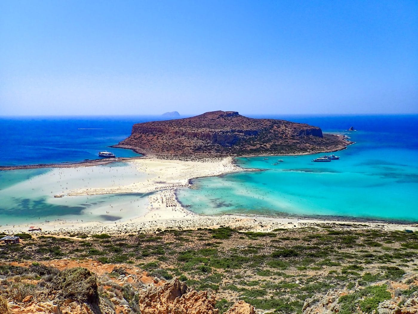 the balos lagoon in crete greece