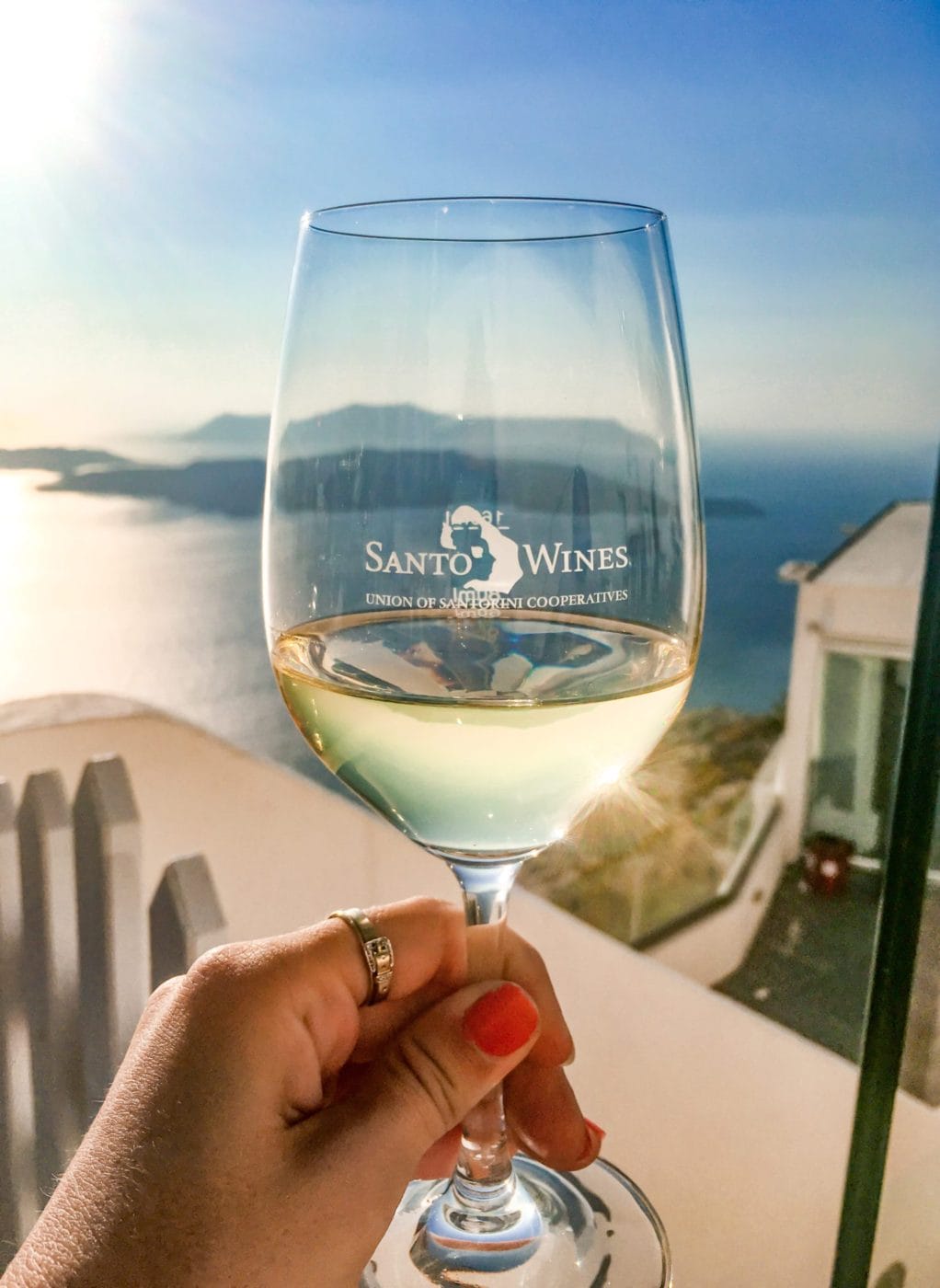 Santo wines fantastic view in Santorini
