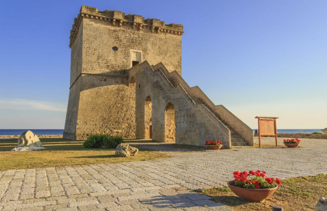 Picturesque historical fortification tower Torre Lapillo (St. Th