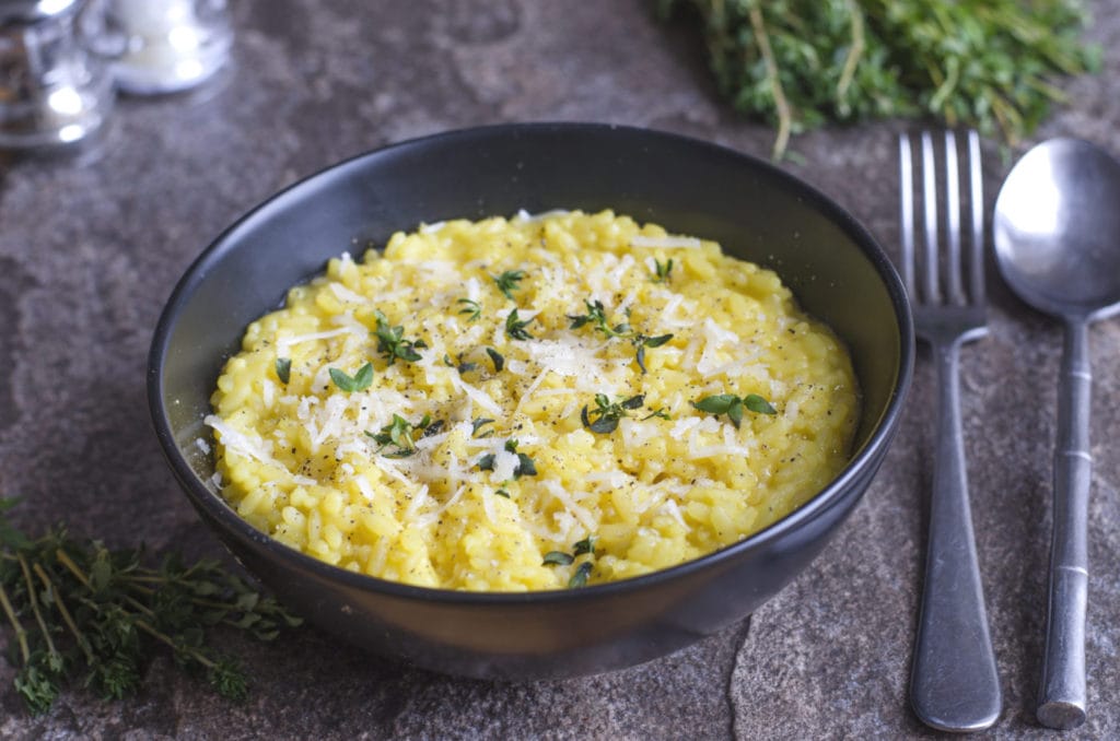 Eating in Italy Risotto alla Milanese with saffron