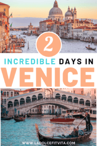 concept for guide on 2 days in venice itinerary pinterest cover