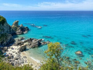 view of marinella di zambrone beach in calabria italy from above